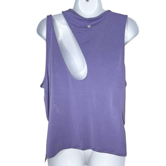 Lululemon Women’s 14 Purple Shoulder Cut Out Yoga Tank NWT - Picture 5 of 11